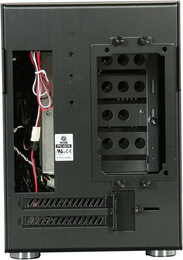 Alt view image 9 of 11 - LIAN LI Black Aluminum PC-Q18B Mini ITX Media Center / HTPC Case