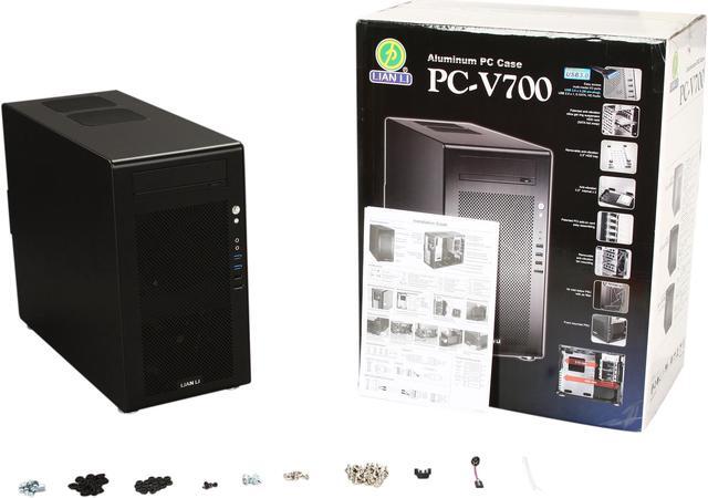 Alt view image 9 of 9 - LIAN LI PC-V700B Black Aluminum ATX Mid Tower Computer Case