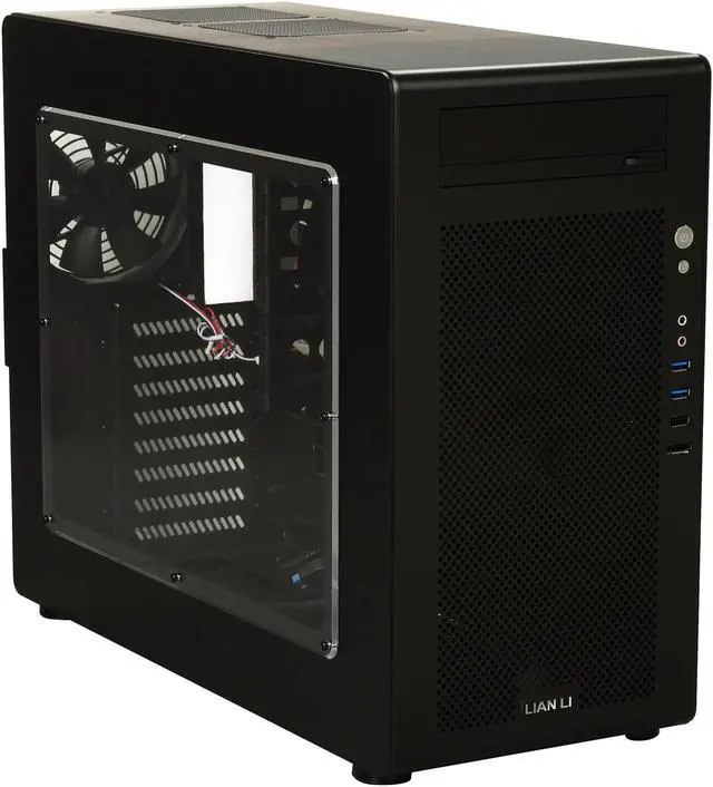 Main image of LIAN LI PC-V700WX All Black Aluminum ATX Mid Tower Computer Case