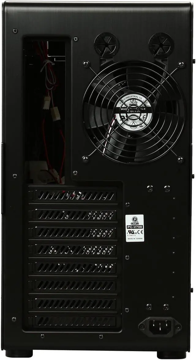 Alt view image 8 of 9 - LIAN LI PC-V700WX All Black Aluminum ATX Mid Tower Computer Case