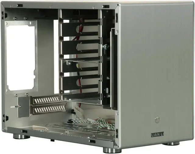 Alt view image 7 of 9 - LIAN LI Silver Aluminum PC-Q25A Mini ITX Media Center / HTPC Case