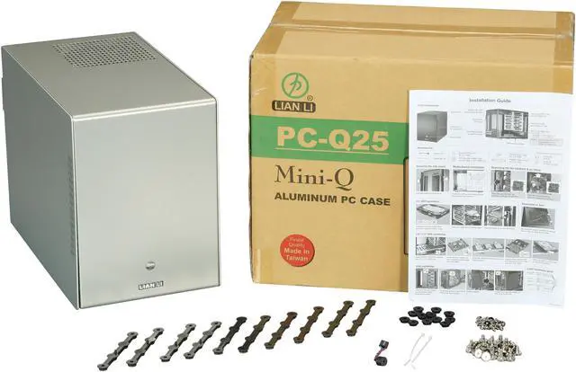 Alt view image 9 of 9 - LIAN LI Silver Aluminum PC-Q25A Mini ITX Media Center / HTPC Case
