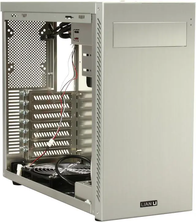 Alt view image 7 of 10 - LIAN LI PC-A55A Silver Aluminum ATX Mid Tower Computer Case