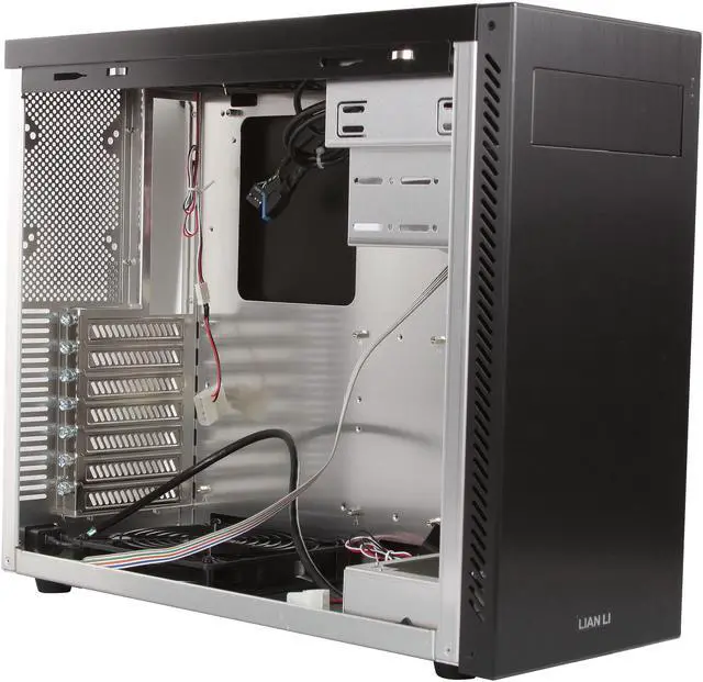 Alt view image 5 of 10 - LIAN LI PC-A55B Black Aluminum ATX Mid Tower Computer Case