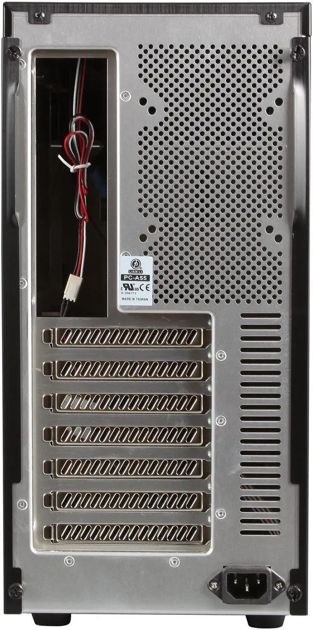 Alt view image 9 of 10 - LIAN LI PC-A55B Black Aluminum ATX Mid Tower Computer Case
