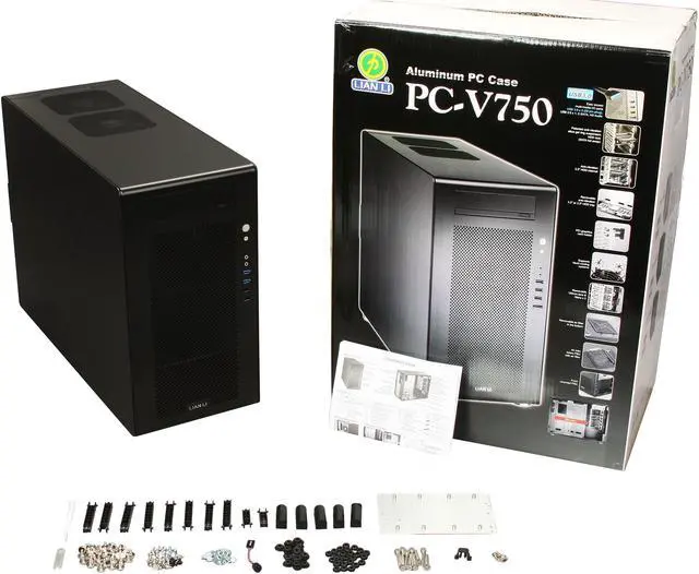 Alt view image 9 of 9 - LIAN LI PC-V750B Black Aluminum ATX Full Tower Computer Case