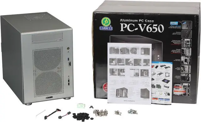 Alt view image 9 of 9 - LIAN LI PC-V650A Silver Aluminum ATX Mini Tower Computer Case