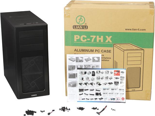 Alt view image 10 of 10 - LIAN LI PC-7HX Black Aluminum ATX Mid Tower Computer Case