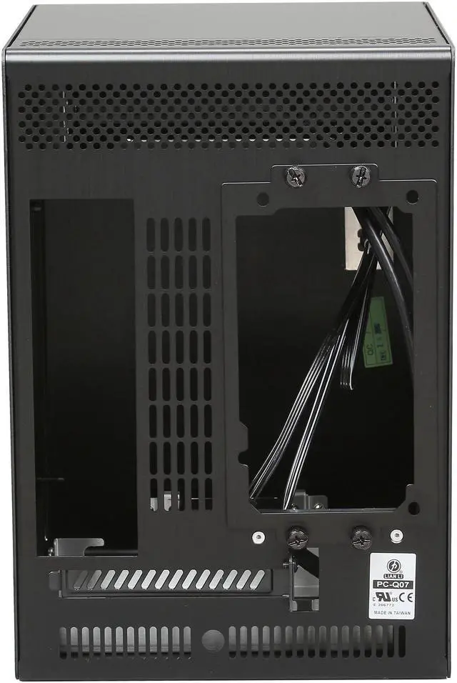 Alt view image 8 of 9 - LIAN LI PC-Q07B USB3.0 Black Aluminum Mini-ITX Tower Computer Case