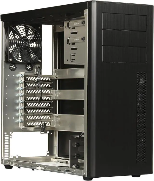 Alt view image 7 of 10 - LIAN LI PC-9NB Black Aluminum ATX Mid Tower Computer Case