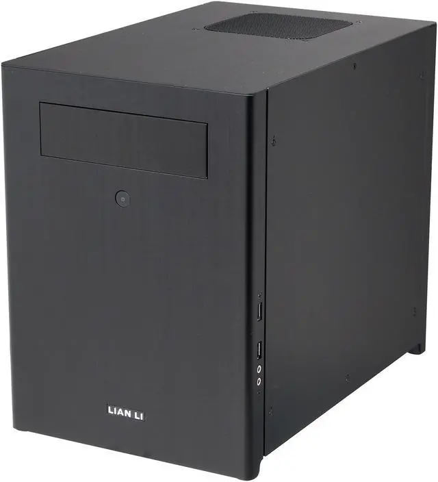 Alt view image 3 of 9 - LIAN LI PC-Q28B Black Aluminum Mini-ITX Tower Computer Case