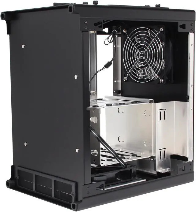 Alt view image 7 of 9 - LIAN LI PC-Q28B Black Aluminum Mini-ITX Tower Computer Case