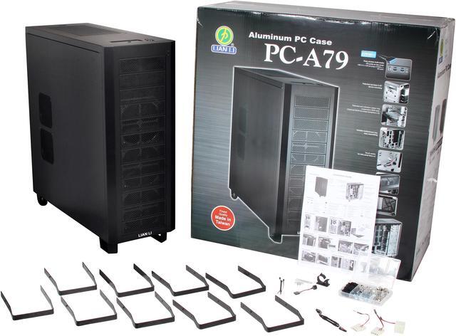 Alt view image 10 of 10 - LIAN LI PC-A79B Black Aluminum ATX Full Tower Computer Case