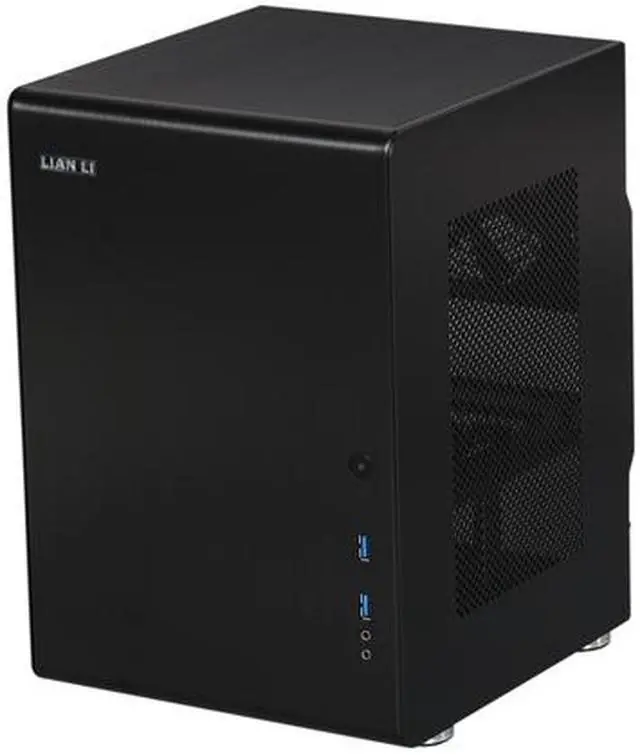 Alt view image 3 of 9 - Lian Li PC-Q33B Black Aluminum Mini-ITX Tower Chassis
