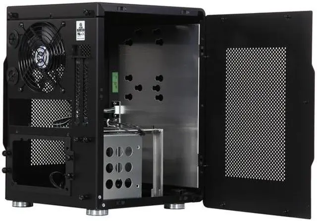Alt view image 5 of 9 - Lian Li PC-Q33B Black Aluminum Mini-ITX Tower Chassis