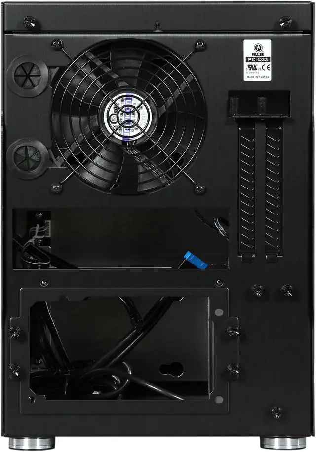 Alt view image 8 of 9 - Lian Li PC-Q33B Black Aluminum Mini-ITX Tower Chassis