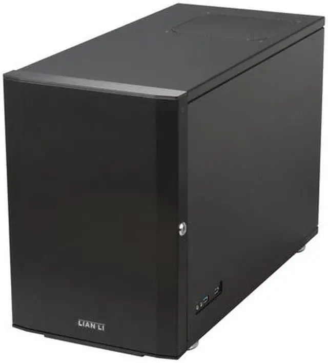 Alt view image 3 of 9 - Lian Li PC-Q35B Black Aluminum Mini-ITX Tower Chassis