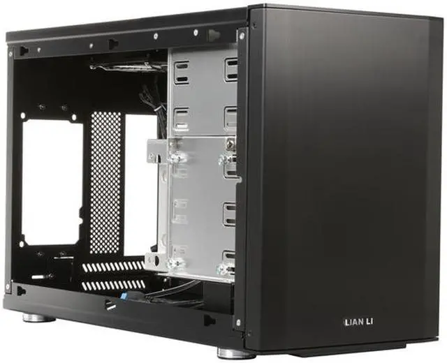 Alt view image 7 of 9 - Lian Li PC-Q35B Black Aluminum Mini-ITX Tower Chassis