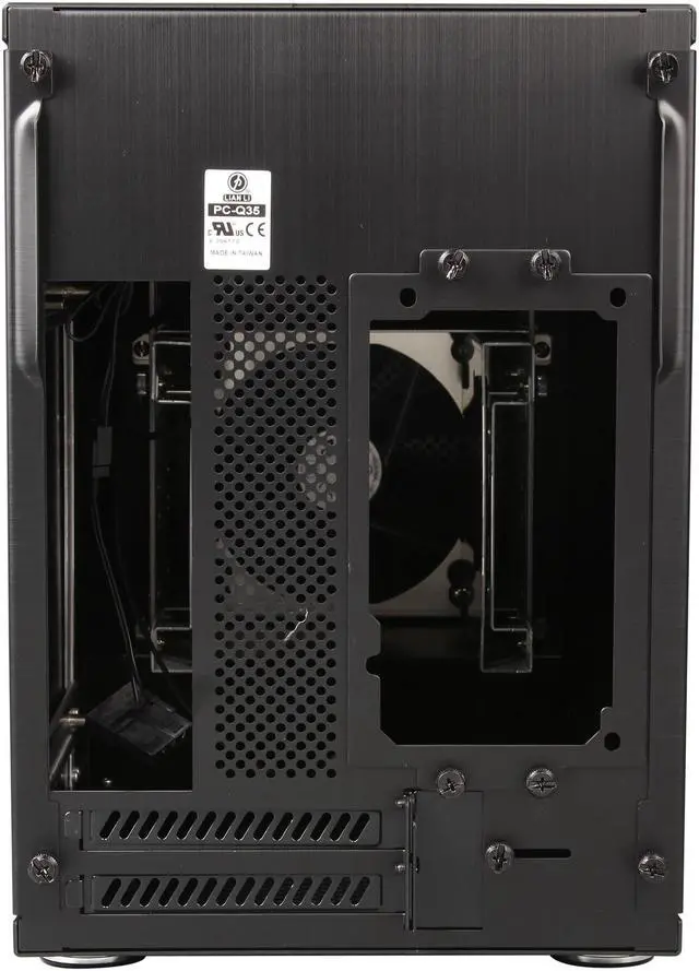 Alt view image 8 of 9 - Lian Li PC-Q35B Black Aluminum Mini-ITX Tower Chassis
