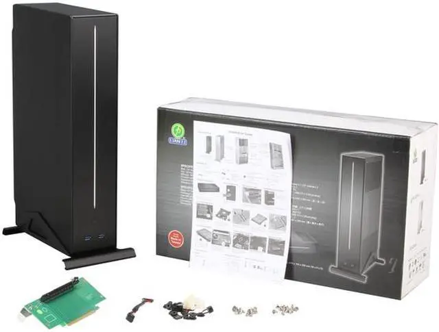 Alt view image 8 of 8 - Lian Li PC-Q19B Black Aluminum Mini-ITX Tower Chassis