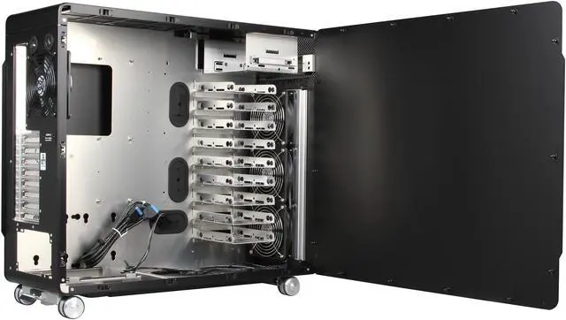 Alt view image 5 of 9 - Lian Li PC-V1000LB Black Aluminum ATX Full Tower Chassis