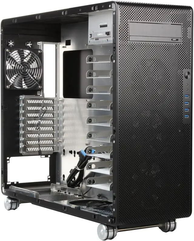 Alt view image 7 of 9 - Lian Li PC-V1000LB Black Aluminum ATX Full Tower Chassis