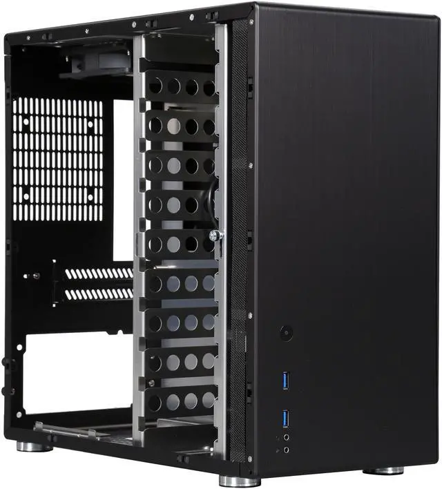 Alt view image 8 of 9 - LIAN LI PC-Q26B Black Aluminum Mini-ITX Computer Case