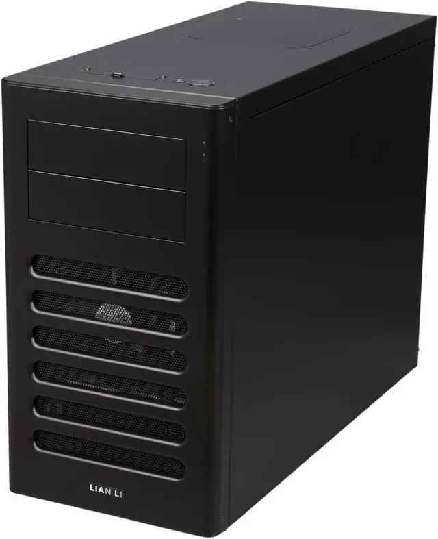 Alt view image 3 of 9 - LIAN LI PC-A56B Black Aluminum ATX Mid Tower Computer Case ATX PSU (Not Included) Power Supply
