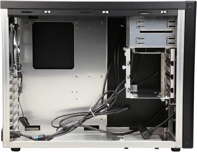 Alt view image 6 of 9 - LIAN LI PC-A56B Black Aluminum ATX Mid Tower Computer Case ATX PSU (Not Included) Power Supply