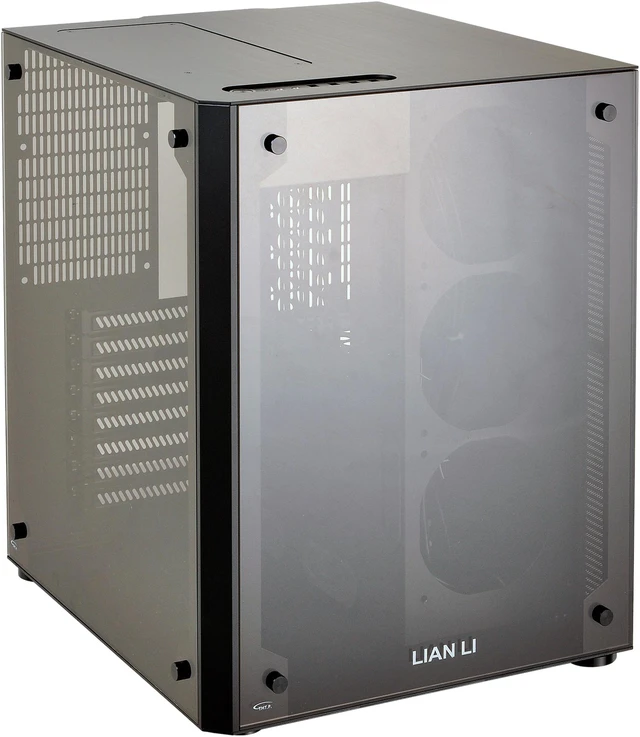 Main image of LIAN LI PC-O8SWX Black Aluminum and Tempered glass Computer Case