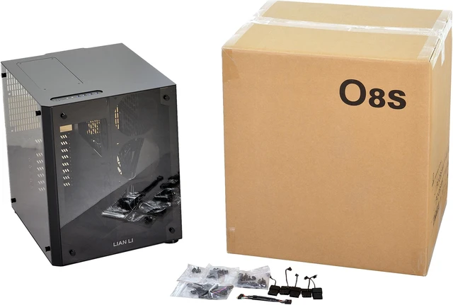 Alt view image 8 of 8 - LIAN LI PC-O8SWX Black Aluminum and Tempered glass Computer Case