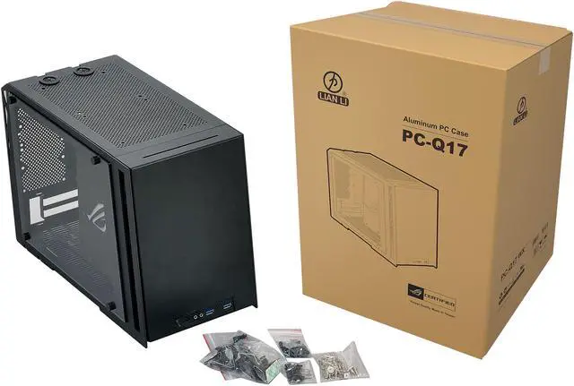 Alt view image 9 of 9 - LIAN LI PC-Q17WX Black Aluminum Mini-ITX Computer Case