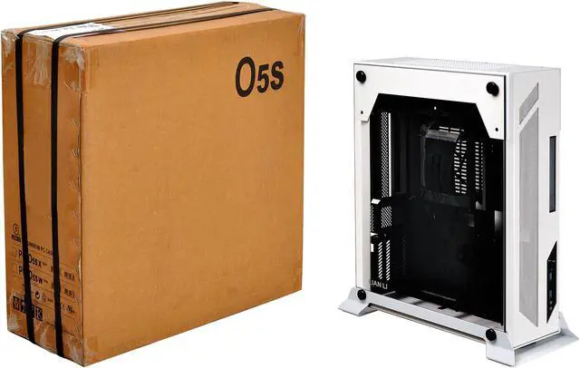 Alt view image 7 of 7 - LIAN LI PC-O5SW White Aluminum Mini itx Computer Case Support SFX Power Supply