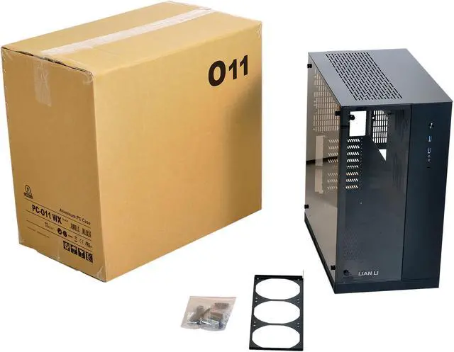 Alt view image 9 of 9 - LIAN LI PC-O11WX Black Inside Steel, Outside Aluminum, Tempered Glass Side & Front ATX Mid Tower Computer Case