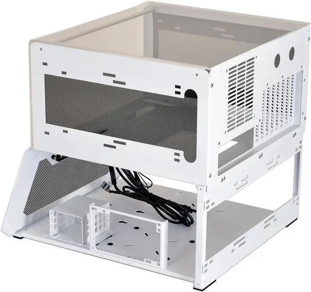 Alt view image 3 of 6 - LIAN LI PC-T70FW White Aluminum / Steel ATX Bench Case Computer Case ATX (Optional) Power Supply