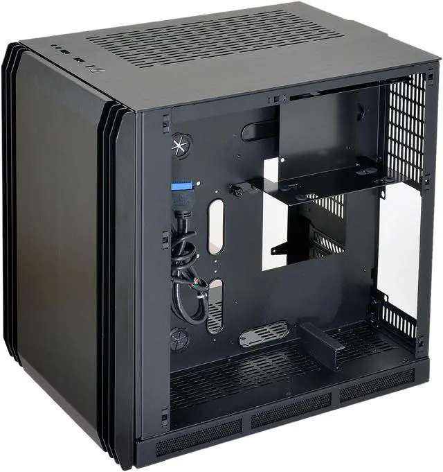 Alt view image 7 of 10 - LIAN LI PC-Q39GWX Black Aluminum / Tempered Glass Mini-ITX Tower Computer Case