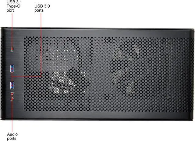 Alt view image 8 of 10 - LIAN LI PC-Q50X Black Aluminum Mini Chassis Computer Case