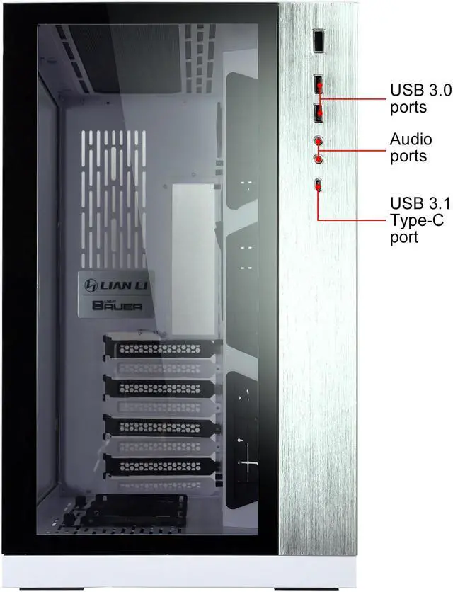 Alt view image 4 of 10 - LIAN LI PC-O11 Dynamic White Tempered Glass on the Front and Left Sides, Chassis Body SECC ATX Mid Tower Gaming Computer Case - PC-O11DW