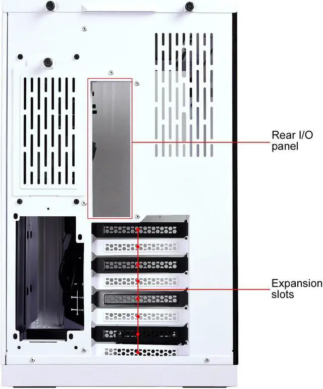 Alt view image 10 of 10 - LIAN LI PC-O11 Dynamic White Tempered Glass on the Front and Left Sides, Chassis Body SECC ATX Mid Tower Gaming Computer Case - PC-O11DW
