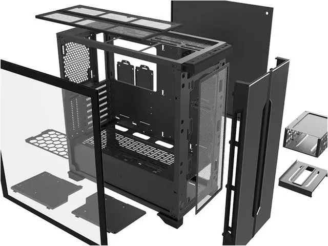 Alt view image 3 of 7 - LIAN LI LANCOOL ONE Black SECC / Tempered Glass ATX Mid Tower Computer Case