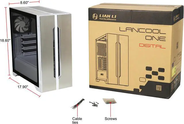 Alt view image 11 of 11 - LIAN LI Lancool One Digital White White SECC / Tempered Glass ATX Mid Tower Computer Case