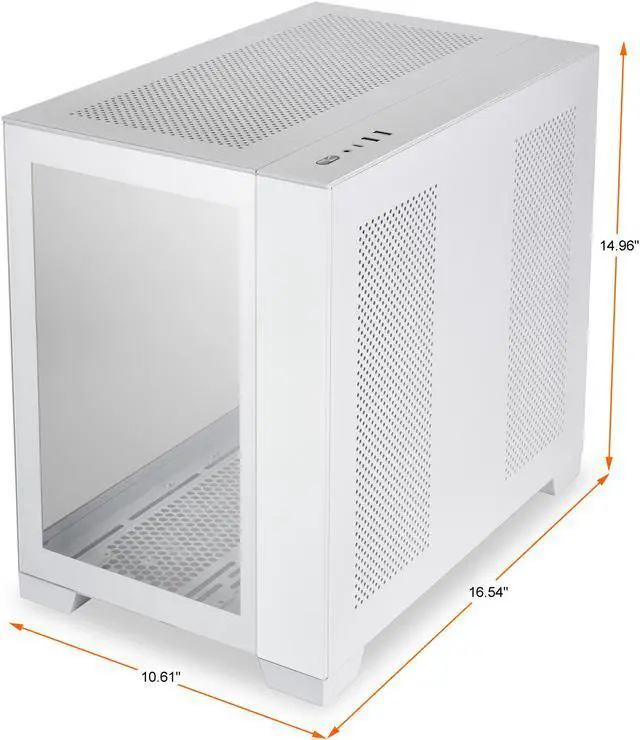 Alt view image 8 of 9 - LIAN LI O11DMINI SNOW WHITE - White SECC / Aluminum /Tempered Glass/ ATX, Mirco ATX , Mini itx Mini Tower Computer Case - O11D MINI -S