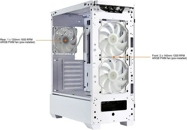 Alt view image 6 of 6 - LIAN LI LANCOOL 205 MESH WHT White Computer Case