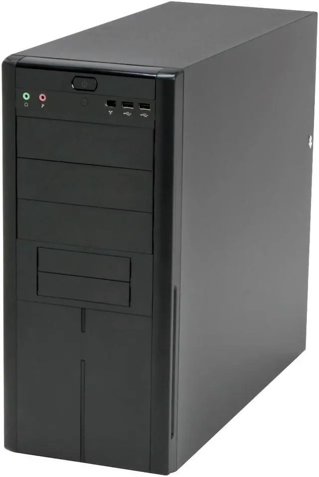 Alt view image 2 of 14 - Enlight PA420613 Black Steel ATX Mid Tower Computer Case 350W Power Supply