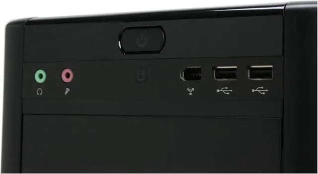 Alt view image 3 of 14 - Enlight PA420613 Black Steel ATX Mid Tower Computer Case 350W Power Supply