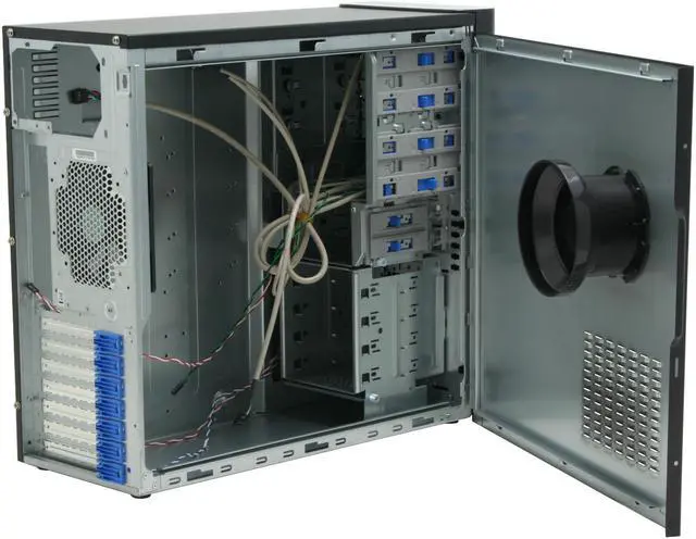 Alt view image 7 of 15 - Enlight PA420806 Black Steel ATX Mid Tower Computer Case