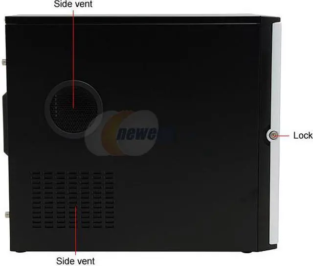 Alt view image 4 of 12 - Enlight PR420101 Silver Front Bezel 0.6mm ATX Mid Tower Tool Less Computer Case with removable drive cage