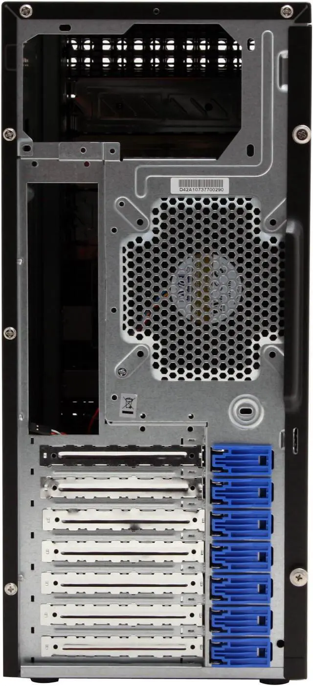 Alt view image 6 of 12 - Enlight PR420101 Silver Front Bezel 0.6mm ATX Mid Tower Tool Less Computer Case with removable drive cage