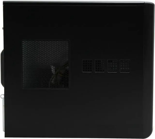 Alt view image 5 of 14 - Enlight  PM2F0103  Black/ Silver  Steel  Mini Micro ATX Computer Case Front USB, HD Audio 300W  Power Supply