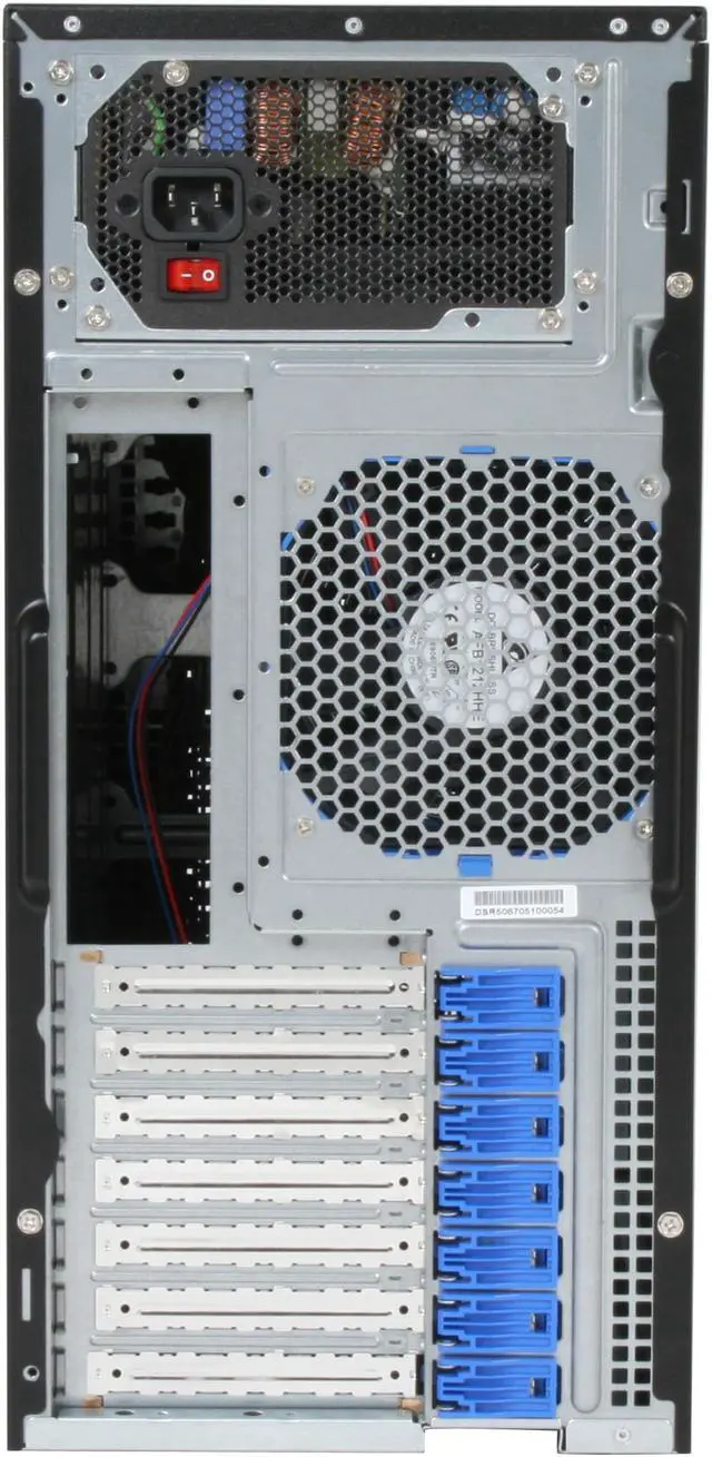 Alt view image 11 of 12 - Enlight SR506101-65 Black 0.8mm Steel Server / PC Computer Case 650W Power Supply